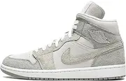 [Nike] Jordan Womens WMNS Air Jordan 1 MID SE DO7139 002 Grey Fleece - Size 6.5W