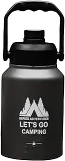 Fellflying Thermo Flask, Leakproof Metal Travel Mug, Water Containers Flask Jug for Gym, Workout, Hiking, Cycling, Camping, Running