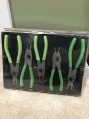 Snap On Tools 5 Piece Snap Retaining Ring Pliers Set GREEN