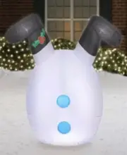 3.5’ Airflowz Snowman Legs Airblown Inflatable Christmas Decoration
