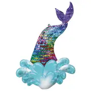 Mermaid Sequin Tail SuperShape Foil Balloon