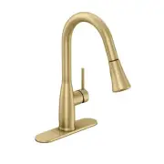 Garrick Single-Handle Pull-Down Sprayer Kitchen Faucet in Matte Gold