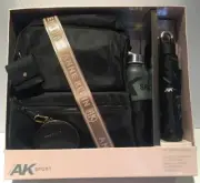 NEW ANNE KLEIN GIFT BOX INCLUDES BACK PACK, UMBRELLA, WATER BOTTLE COLOR BLACK