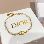 『二手精品』DIOR 迪奧 PETIT CD B1890WOMRS_D301 金鏈 白色樹脂珠 手鏈 手鍊 手環 免運