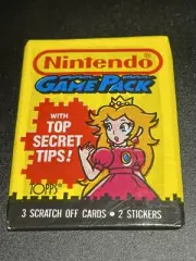 Topps NINTENDO 1989 Collectible Trading Cards GamePack Unopened- Princess Peach