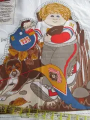 Pillow Doll Cotton Cut n Sew Fabric Panel Cabbage Patch Football Boy