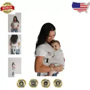 Adjustable Simple Baby Carrier Wrap for Front & Back - Soft & Stylish Fog Color