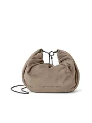Brunello Cucinelli Suede Hobo Brioche
