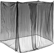 4 Corners Mosquito Net for Mosquiteros para Camas Bed Canopies Netting Bed Drapes Rectangular Mosquito Mesh for Camping Home Outdoor Travel Dormitory(Black,L75 X W79 X H67 Inch)