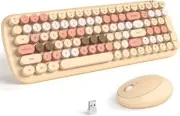 MOFII Wireless Keyboard and Mouse Combo, Colorful Full Size Keyboard with Number