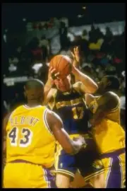 Forward Chris Mullin Golden State Warriors and forward Corie Bloun- Old Photo