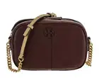 Tory Burch McGraw Leather Camera Bag Crossbody Purse Wine Burgundy AUTHENTIC NWT