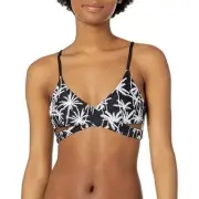 Rip Curl Women's Island Love Reversible Wrap Bikini Top, Black/White, X-Large