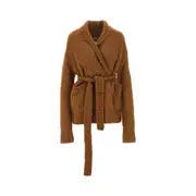 [UMA WANG] UMA WANG Alpaca-blend cardigan with belt Woman M M Brown
