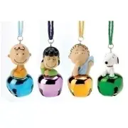 Peanuts Charlie Brown Lucy Linus Snoopy Jingle Bells Christmas Ornament Set