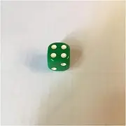 Dice 10Pcs 16mm Multi Color Six Sided Spot D6 Playing Games Dice Set Opaque Dice for Bar Pub Club Party Board Game Dice Set (Size : Green)