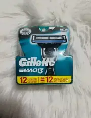 Gillette Mach3 Refill Razor Blade Cartridges, 12 Count