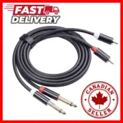 2 RCA Male to 2 x 6.35mm Jack, Male Audio Cable – 1.5m Converter Adapter Cord