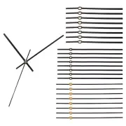 Clock Hands, 8 Set Clock Hands Kits Clock Mechanism Movement Aluminum,Black,A08