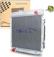EGINCOOLER 3 Row Core Aluminum Radiator for 1964-1966 Ford Mustang / 1960-1965 Falcon 5.0L V8 AT/MT 60 61 62 63 64 65 66 All Aluminum Radiators Radiador