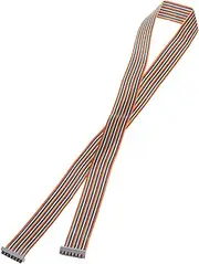uxcell IDC Rainbow Wire Flat Ribbon Cable 2.54mm Pitch 40 Pin Connection Line FC Dual Female Connector for DIY Experiment 60 Inch Length 1Pcs