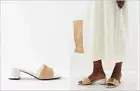 NIB Givenchy 4G Sandal 45 Heel Mule Slide Shoe Raffia/Leather Logo Plaque 40 10