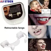 Retractable Dentures Vampire Teeth Fangs Costume Halloween Cosplay Party Props