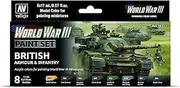 70222 Model Colour WWIII British Armour & Infantry Acrylic 8 Colour Paint Set