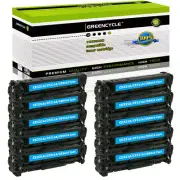 10PK CE321A Toner Cartridge Fits For HP Color LaserJet Pro 128A CP1525N CP1525NW