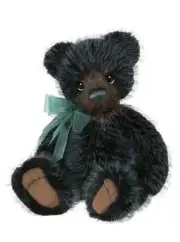 Charlie Bears - Jupiter 2023 - Black and Green Plush Teddy Bear Collectable