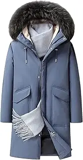 [Generic] Long Style Men's White Duck Coat Warm Down Jackets Casual Thicken Winter Jacket