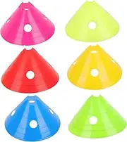 WESIEVYA 6Pcs Football Training Disks Durable Hurdles for Outdoor Agility Training Bright Colors for High Visibility for Athletes to Enhance Speed and Footwork Skills Random Color