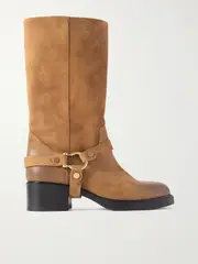 [Chloé] Chloé - Dakota Buckled Suede Ankle Boots - Tan - IT39 IT 39 Brown