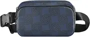 [Amooorous] Blue and White Vintage Floral Fashion Waist Pack Crossbody Bag for Women Men Mini Crossbody Shoulder Bag with Adjustable Strap for Shopping Sports Work, Blue and White Vintage Floral, 1 size