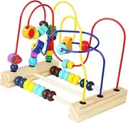 Toddmomy 1Pc Multifunctional Wooden Bead Maze Educational for Safe Plaything to Enhance Cognitive Skills Color Perception and Hand Eye Coordination for Learning Fun