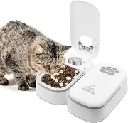 Automatic Wet Food Cat Feeder - 2 Meals Digital Microchip Feeder for Dog & Cat, Dry or Semi-Moist Pet Food Dispenser With 48 Hours Timer, Tamper Resistant Design