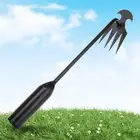 Weed Puller 4 Teeth Uprooting Weeding Tool Hand Weed Remover for Lawn and Garden
