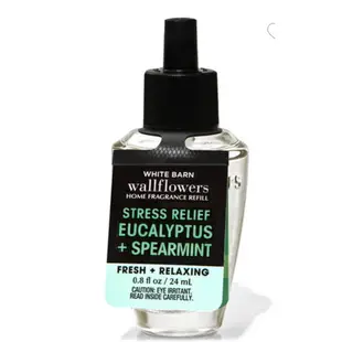 【Baby Studio】BBW 尤加利薄荷 eucalyptus spearmint插電香補充瓶  24ml