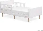 Barbie Los Altos Wooden Toddler Bed in Lavender Sky, JPMA Certified with Two Wooden Safety Side Rails, Low to Floor Design, Floor Toddler Bed, Easy to Clean & Assemble