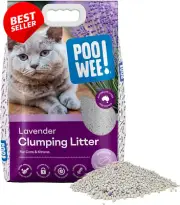Clumping Lavender Cat Litter 7.5kg Scoopable Odour Neutraliser Easy Clean Mild S