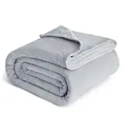 Fleece Blankets Queen Size - Bed Blanket Soft Queen (90" x 90") Light Grey