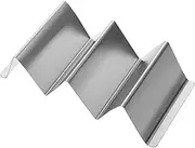 KICHOUSE 1pc Stainless Steel Mexican Pancake Stand Rack with Sauce Holder Taco Holder for Home Restaurant and Hotel Use Fits Standard Plates for Clean Eating