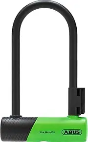 ABUS U-Lock 410K Ultra for Bicycle and e-Scooter - Handy and Robust Bicycle Lock with Practical Holder for Transport on The Bicycle - Bicycle Accessories - Variant 150HB180, Green + Cobra 10/120