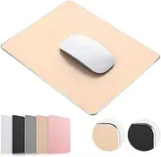 JEDIA Mouse Pad, Gold Premium Hard Metal Aluminum Mousepad, Double Side Waterproof Ultra Smooth Mouse Pad for Fast and Accurate Mouse Control for Office and Gaming, 9.4 x 7.9inch