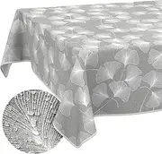 Fabric Tablecloth, Table Linen, Textile, Cotton, Polyester, Fabric, Washable, Easy Care, in Round, Oval, Square, Dandelion, 100 x 140 cm, with Hem (Edged)