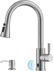 Touchless Kitchen Sink Faucet with Pull down Sprayer, Motion Sensor Touch on Fau