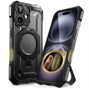 For Iphone 16 6.1" Ub Grip Heavy Duty Rugged Magnetic Phone Case with Stand & Compatible with Magsafe