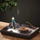 Backflow Incense Holder, Ceramic Waterfall Burner, Burner with Tweezer