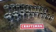 CRAFTSMAN 20 pc 3/8 SAE METRIC MM 6pt ratchet wrench socket set