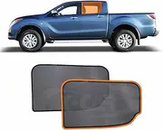 X-CAR Rear Window Sun Shade for Mazda BT-50 Dual Cab UP UR Series 2011-2020 Magnetic Car Sun Blind Mesh